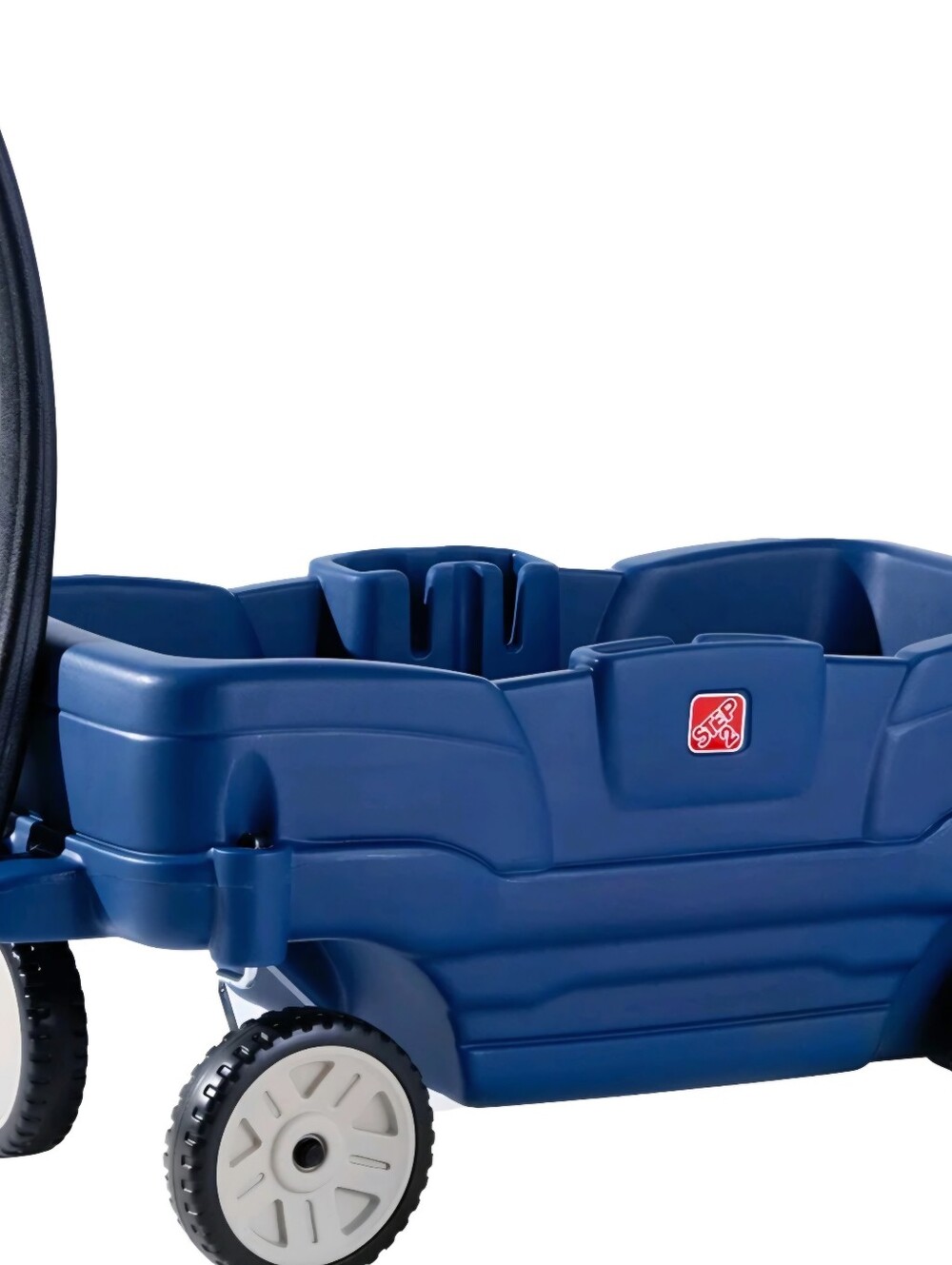 Blue Kids Pull Wagon with Comfortable Twin Seats